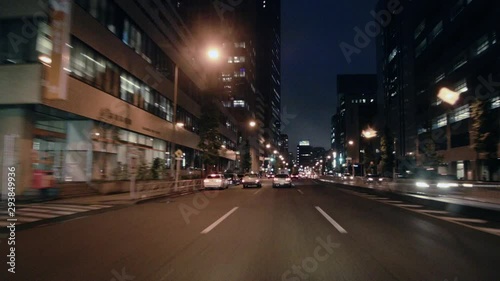 Driving through tokyo at night - timelapse