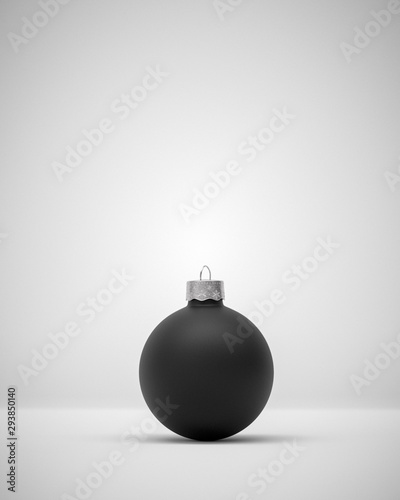 Matte black modern Christmas ball