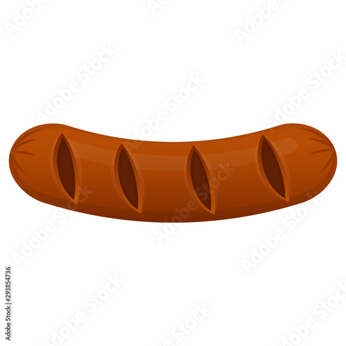 Isolated sausage image on a white background - Vector
