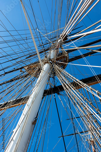 Old sailing ship mast equipment