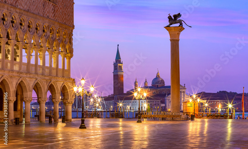 San Marco square at sunrise. Venice, Italy © Kavalenkava