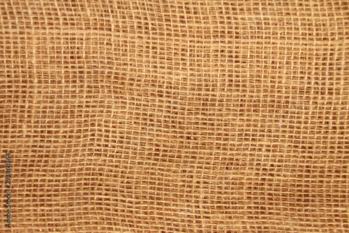 natural canvas  burlap with large weave  background and texture  close-up  copy space  isolate