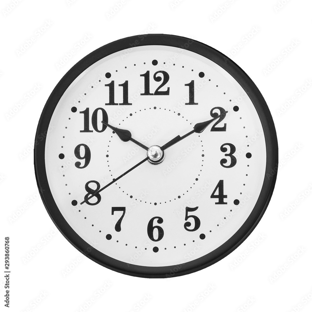 wall clock isolated on white with clipping path wall clock isolated on white with clipping path
