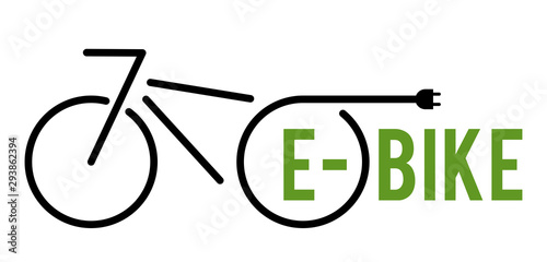 Electric bike, simple icon