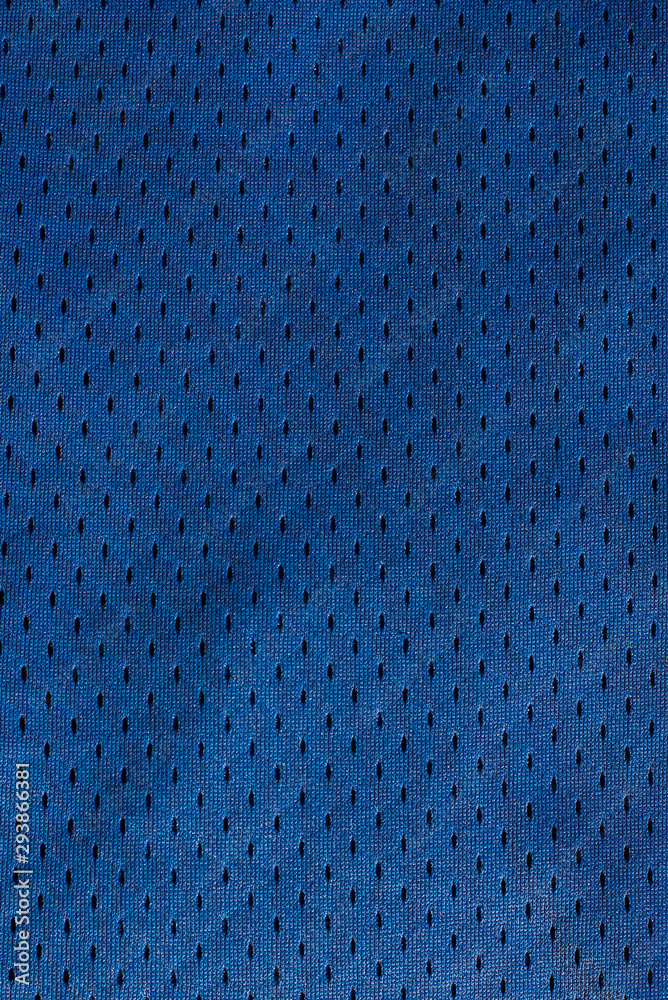Sport Clothing Fabric Texture Background. Top View of Cloth Textile  Surface. Blue football shorts. Copy Space. Seamless perforated mesh pattern  material Stock Photo | Adobe Stock