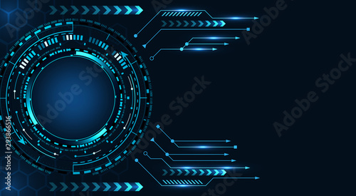 HUD interface. Stylized drawing of a monitor. Navigator, Camera. Technology Infographic Elements - Illustration