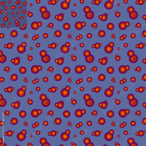 Abstract background of 3d circles. Seamless repeat pattern - vector. Just drag the square in the upper left corner to your swatch panel.