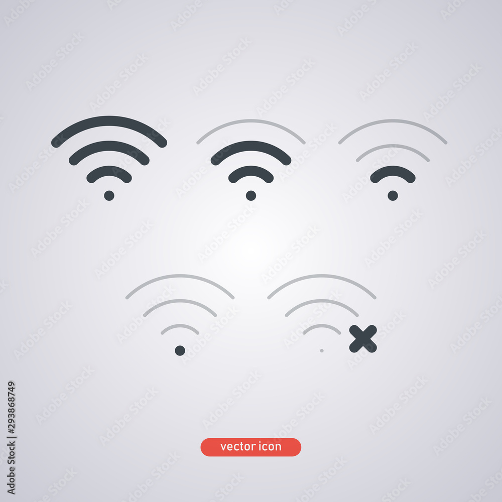 Wifi icon isolated on white background. Trendy flat style. Black vector icon modern and simple flat symbol for web site, mobile app, UI. Vector illustration. Wifi icon isolated on white background. Trendy flat style. Black vector icon modern and simple flat symbol for web site, mobile app, UI. Vector illustration.