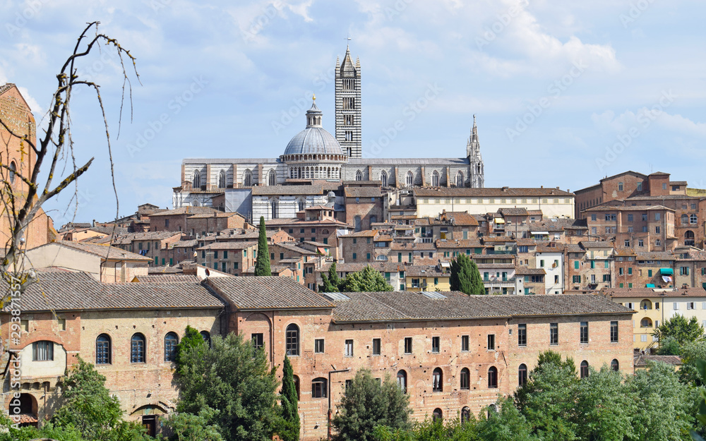 Paisaje de ciudad de Siena, Florencia Italia