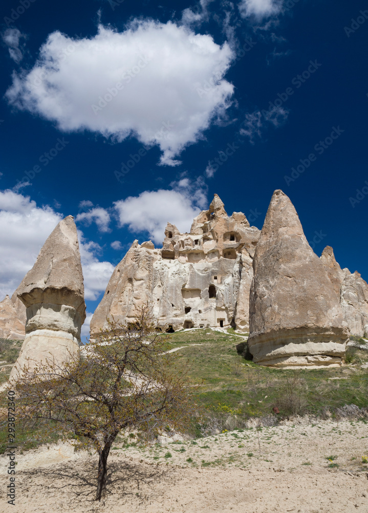 White valley karst landscape at Goreme, Cappadocia, Turkey