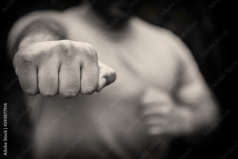 angry man fists