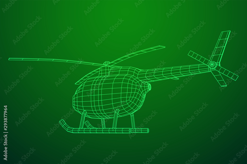 Helicopter aircraft vehicle vector