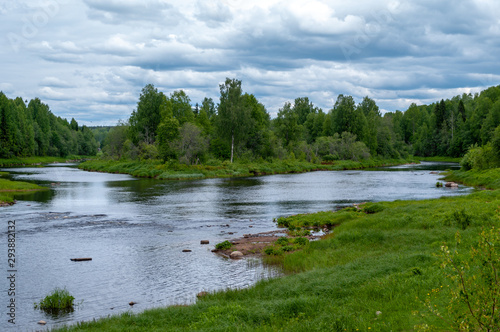 Vazhinka River, Sogynitsy village, Podporozhye district, Leningrad region, Russian Federation photo