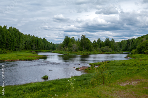 Vazhinka River, Sogynitsy village, Podporozhye district, Leningrad region, Russian Federation photo