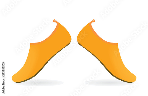 Orange sea shoe. vector illustration
