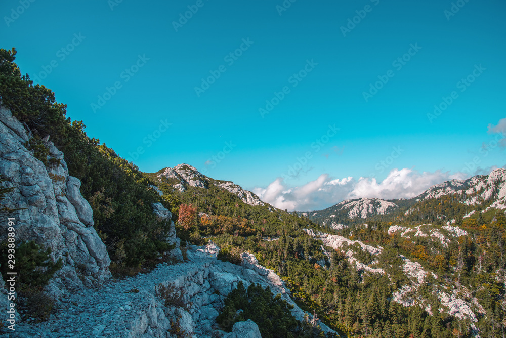 Scenic view of Premuzic mountain trail, Velebit, Croatia
