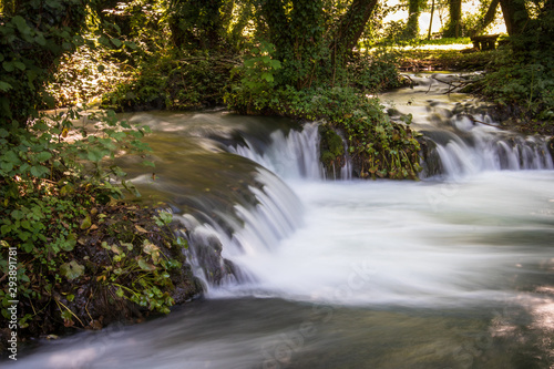Fototapeta Naklejka Na Ścianę i Meble -  River and forest on Janjske otoke near the Sipovo, Bosnia and Herzegovina