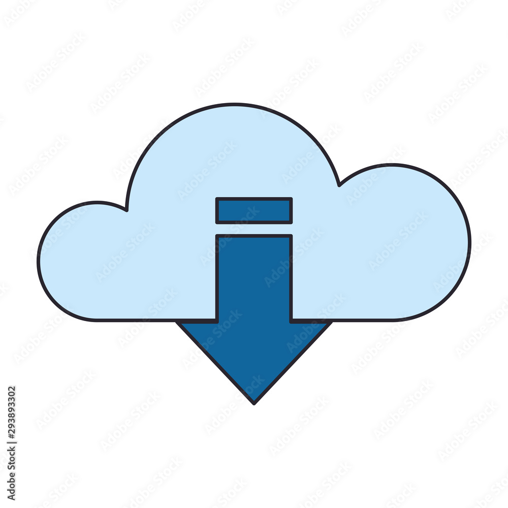 cloud computing storage isolated icon cloud computing storage isolated icon