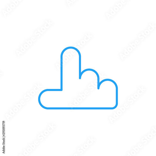 cloud icon on blue background