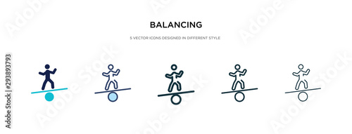 balancing icon in different style vector illustration. two colored and black balancing vector icons designed in filled, outline, line and stroke style can be used for web, mobile, ui