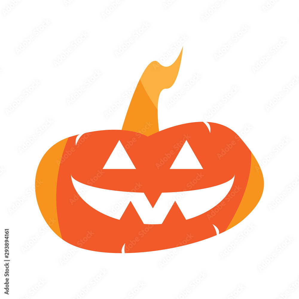 Fototapeta premium Happy halloween flat icon and outline