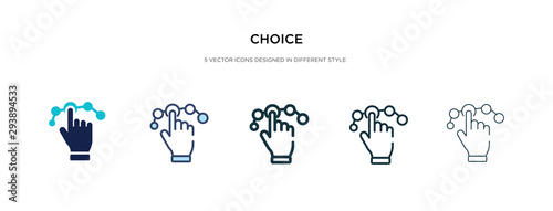 choice icon in different style vector illustration. two colored and black choice vector icons designed in filled, outline, line and stroke style can be used for web, mobile, ui photo