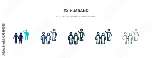 ex-husband icon in different style vector illustration. two colored and black ex-husband vector icons designed in filled, outline, line and stroke style can be used for web, mobile, ui