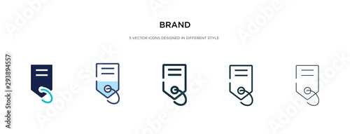 brand icon in different style vector illustration. two colored and black brand vector icons designed in filled, outline, line and stroke style can be used for web, mobile, ui