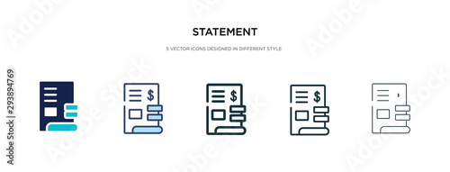 statement icon in different style vector illustration. two colored and black statement vector icons designed in filled, outline, line and stroke style can be used for web, mobile, ui