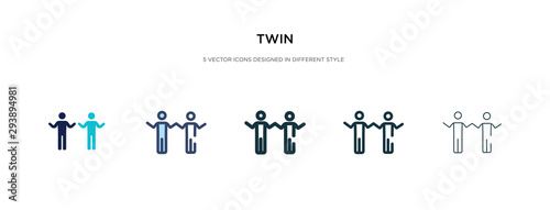 twin icon in different style vector illustration. two colored and black twin vector icons designed in filled, outline, line and stroke style can be used for web, mobile, ui photo