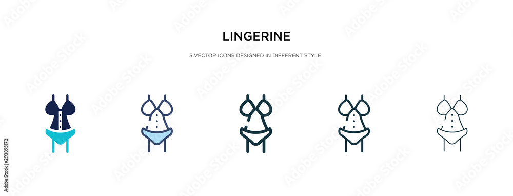 lingerine icon in different style vector illustration. two colored and black lingerine vector icons designed in filled, outline, line and stroke style can be used for web, mobile, ui