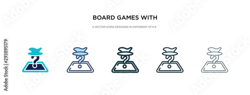 board games with roles icon in different style vector illustration. two colored and black board games with roles vector icons designed in filled, outline, line and stroke style can be used for web,