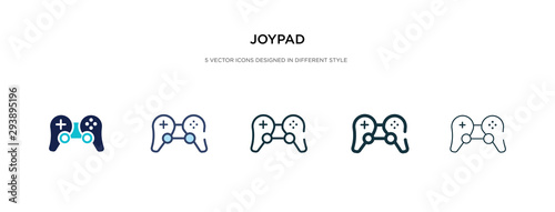 joypad icon in different style vector illustration. two colored and black joypad vector icons designed in filled, outline, line and stroke style can be used for web, mobile, ui