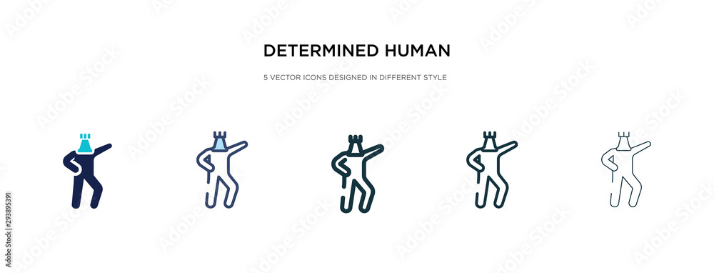 determined human icon in different style vector illustration. two colored and black determined human vector icons designed in filled, outline, line and stroke style can be used for web, mobile, ui determined human icon in different style vector illustration. two colored and black determined human vector icons designed in filled, outline, line and stroke style can be used for web, mobile, ui