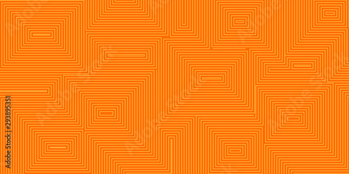 Abstract background of concentric squares in orange colors