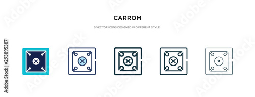 carrom icon in different style vector illustration. two colored and black carrom vector icons designed in filled, outline, line and stroke style can be used for web, mobile, ui