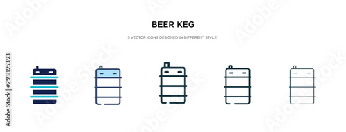 beer keg icon in different style vector illustration. two colored and black beer keg vector icons designed in filled, outline, line and stroke style can be used for web, mobile, ui