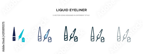 liquid eyeliner icon in different style vector illustration. two colored and black liquid eyeliner vector icons designed in filled, outline, line and stroke style can be used for web, mobile, ui