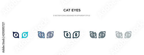 cat eyes icon in different style vector illustration. two colored and black cat eyes vector icons designed in filled, outline, line and stroke style can be used for web, mobile, ui
