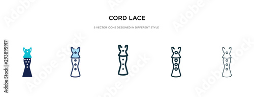 cord lace icon in different style vector illustration. two colored and black cord lace vector icons designed in filled  outline  line and stroke style can be used for web  mobile  ui