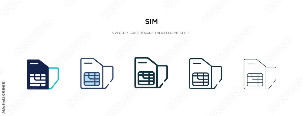 sim icon in different style vector illustration. two colored and black sim vector icons designed in filled, outline, line and stroke style can be used for web, mobile, ui sim icon in different style vector illustration. two colored and black sim vector icons designed in filled, outline, line and stroke style can be used for web, mobile, ui