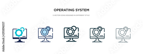 operating system icon in different style vector illustration. two colored and black operating system vector icons designed in filled, outline, line and stroke style can be used for web, mobile, ui