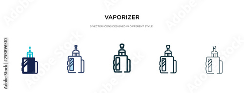 vaporizer icon in different style vector illustration. two colored and black vaporizer vector icons designed in filled  outline  line and stroke style can be used for web  mobile  ui