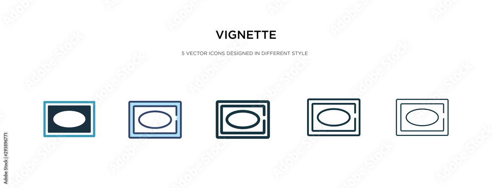 vignette icon in different style vector illustration. two colored and black vignette vector icons designed in filled, outline, line and stroke style can be used for web, mobile, ui vignette icon in different style vector illustration. two colored and black vignette vector icons designed in filled, outline, line and stroke style can be used for web, mobile, ui
