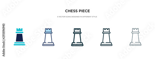 chess piece icon in different style vector illustration. two colored and black chess piece vector icons designed in filled, outline, line and stroke style can be used for web, mobile, ui