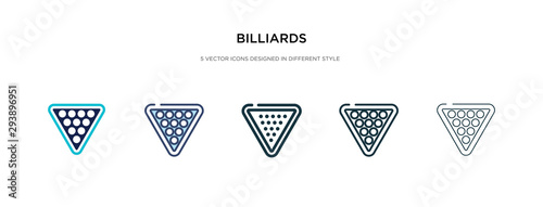 billiards icon in different style vector illustration. two colored and black billiards vector icons designed in filled, outline, line and stroke style can be used for web, mobile, ui