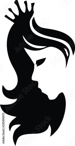 Hair Salon Logo Vector Silhouette 
