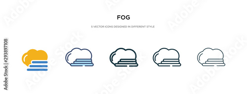 fog icon in different style vector illustration. two colored and black fog vector icons designed in filled, outline, line and stroke style can be used for web, mobile, ui