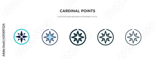 cardinal points on winds star icon in different style vector illustration. two colored and black cardinal points on winds star vector icons designed in filled, outline, line and stroke style can be