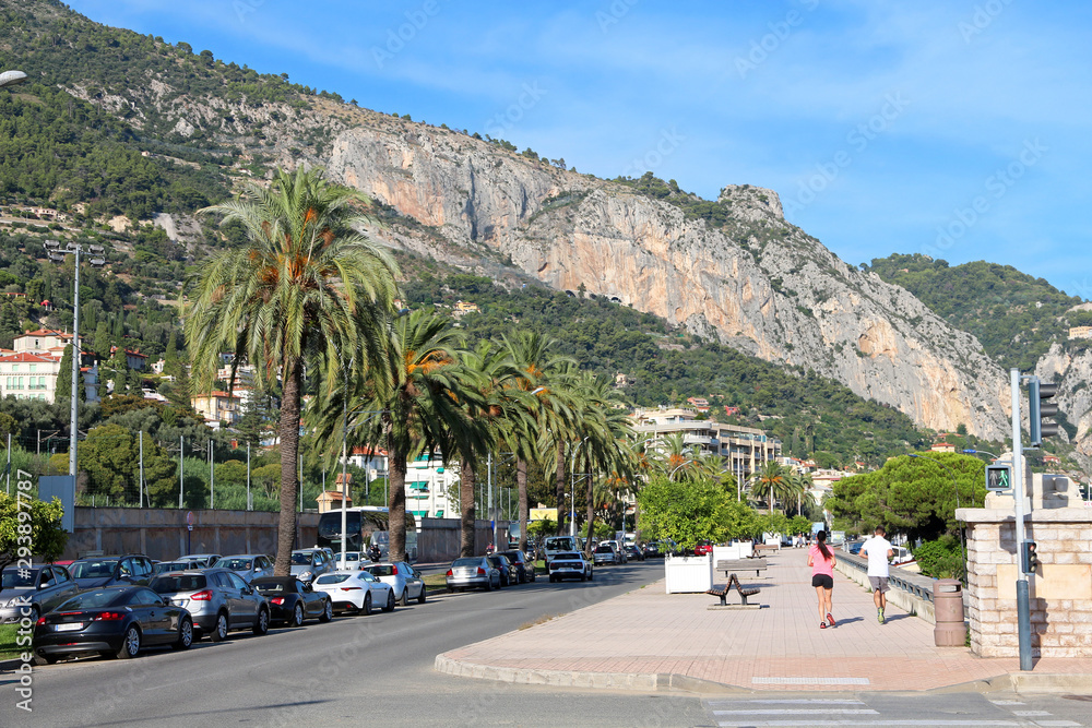 French Riviera - Menton - seafront road